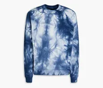 Tie-dyed French cotton-terry sweatshirt - Blue