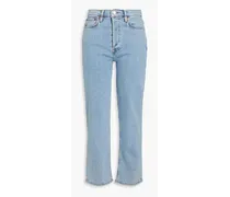 70s cropped high-rise slim-leg jeans - Blue