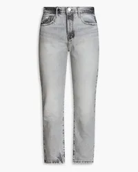 Frame Denim Faded high-rise straight-leg jeans - Gray Gray