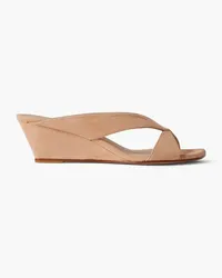 Stuart Weitzman Miami suede wedge sandals - Neutral Neutral