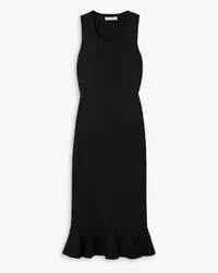 J.W.Anderson Ruffled knitted midi dress - Black Black