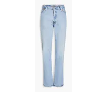 Faded mid-rise tapered jeans - Blue