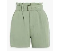 Layleen belted woven shorts - Green