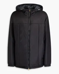 Dunhill Quilted shell hooded jacket - Black Black