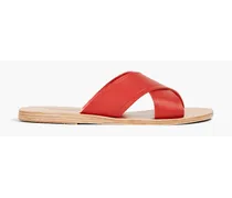 Thais leather slides - Red