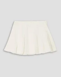 Sea Jamie frayed pleated denim mini skirt - White White