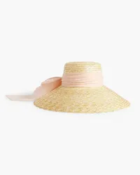 Eugenia Kim Mirabel embellished chiffon-trimmed straw sunhat - Neutral Neutral