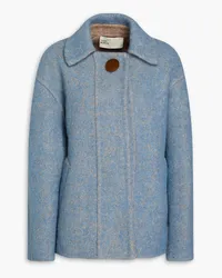 Tory Burch Donegal tweed coat - Blue Blue