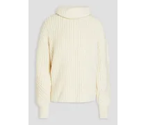 A C. - Clayton asymmetric ribbed merino wool-blend turtleneck sweater - White