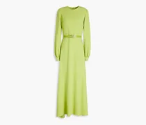 Belted cady maxi dress - Green