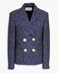 Tory Burch Double-breasted tweed blazer - Blue Blue