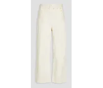 High-rise wide-leg jeans - White