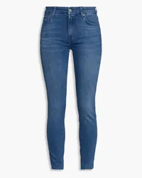 7 for all mankind Faded mid-rise skinny jeans - Blue Blue