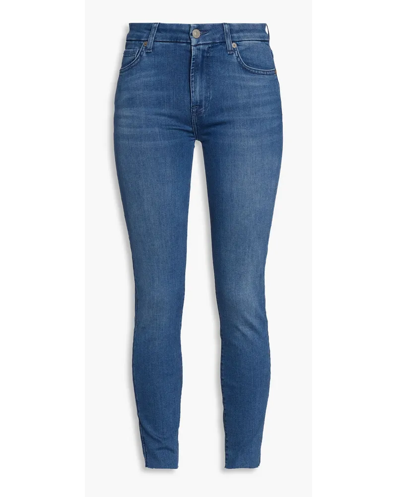 Faded mid-rise skinny jeans - Blue
