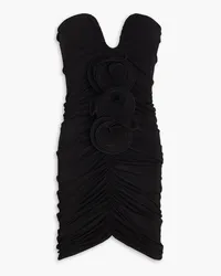 Magda Butrym Strapless ruched jersey mini dress - Black Black