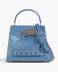 Maison Margiela Textured-leather tote - Blue Blue