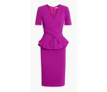 Crepe peplum dress - Purple