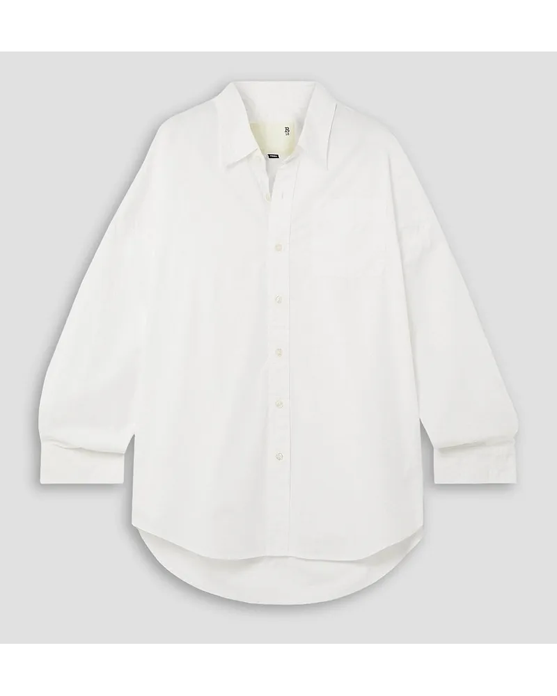 R13 Cotton Oxford shirt - White White