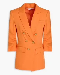 Veronica Beard Tomi double-breasted crepe blazer - Orange Orange