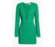 Dionne lace-up cloqué mini dress - Green