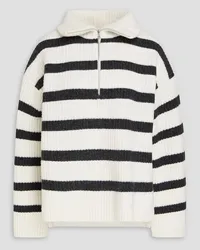 Alex Mill Felix striped merino wool half-zip sweater - White White