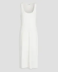 Vince Ribbed jersey midi dress - White White