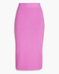 Hervé Léger Stretch-knit midi skirt - Purple Purple