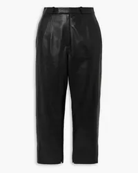 Zeynep Arcay Cropped leather skinny pants - Black Black