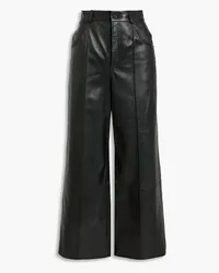 Oscar de la Renta Leather wide-leg pants - Black Black