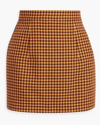 Marni Houndstooth tweed mini skirt - Orange Orange