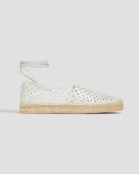 Gianvito Rossi Thierry perforated leather espadrilles - White White