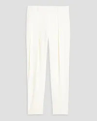 Brunello Cucinelli Pleated twill straight-leg pants - White White