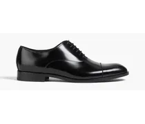 Glossed leather oxford shoes - Black
