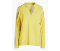 Wool and cashmere-blend polo sweater - Yellow