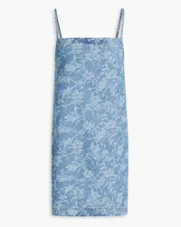 Rag & Bone Floral-print denim mini dress - Blue Blue