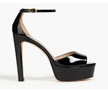 Disco Platform patent-leather platform sandals - Black