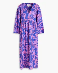 Mara Hoffman Aviva printed hemp midi dress - Blue Blue