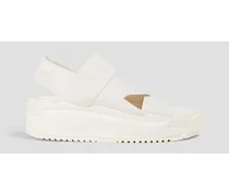 Rivalry grosgrain platform slingback sandals - White