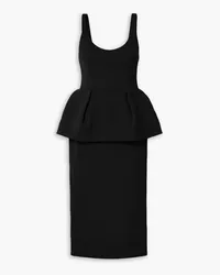 Cushnie et Ochs Stretch-crepe peplum midi dress - Black Black