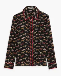 Alice + Olivia Alice Olivia - Willa printed silk crepe de chine shirt - Black Black