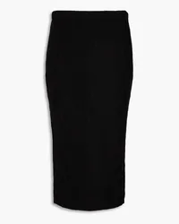 NAADAM Cable-knit wool and cashmere-blend midi skirt - Black Black