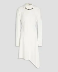 J.W.Anderson Asymmetric chain-embellished jersey dress - White White