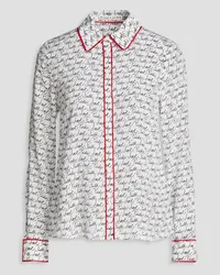 Alice + Olivia Alice Olivia - Willa printed silk crepe de chine shirt - White White