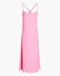 Melissa Odabash Primrose lace-up crepe midi dress - Pink Pink