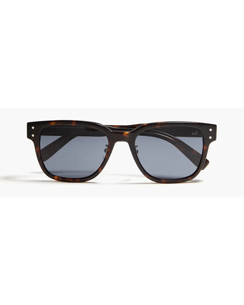 Dunhill Tortoiseshell-print acetate square-frame sunglasses - Black Black
