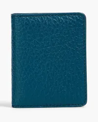 Maison Margiela Pebbled-leather wallet - Blue Blue