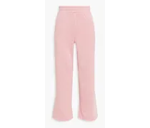 Magique Camille organic French cotton-terry flared pants - Pink