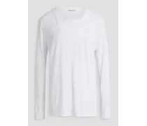 Slub cotton-jersey top - White