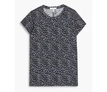 Leopard-print Pima cotton-jersey T-shirt - Black