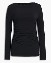 Etro Ruched stretch-jersey top - Black Black